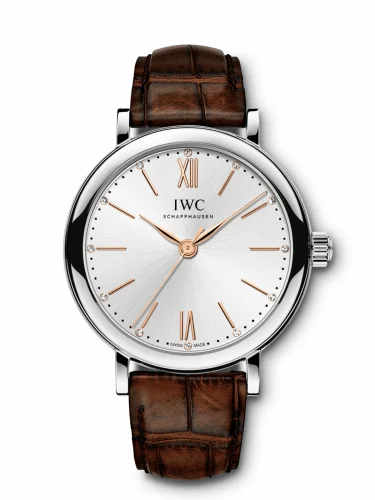 IWC Portofino 34 Stainless Steel / Silver / Santoni IW3574-03 (IW357403)
